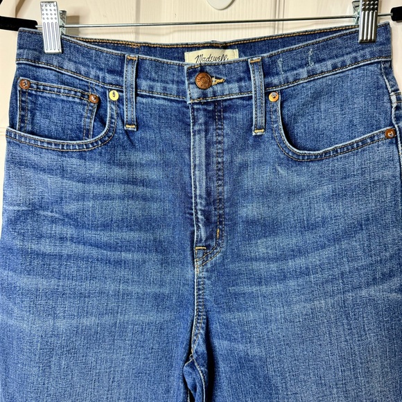 Madewell Slim Wide-Leg Jeans Raw-Hem Edition - Crownridge Wash -Size 28 - Picture 4 of 10